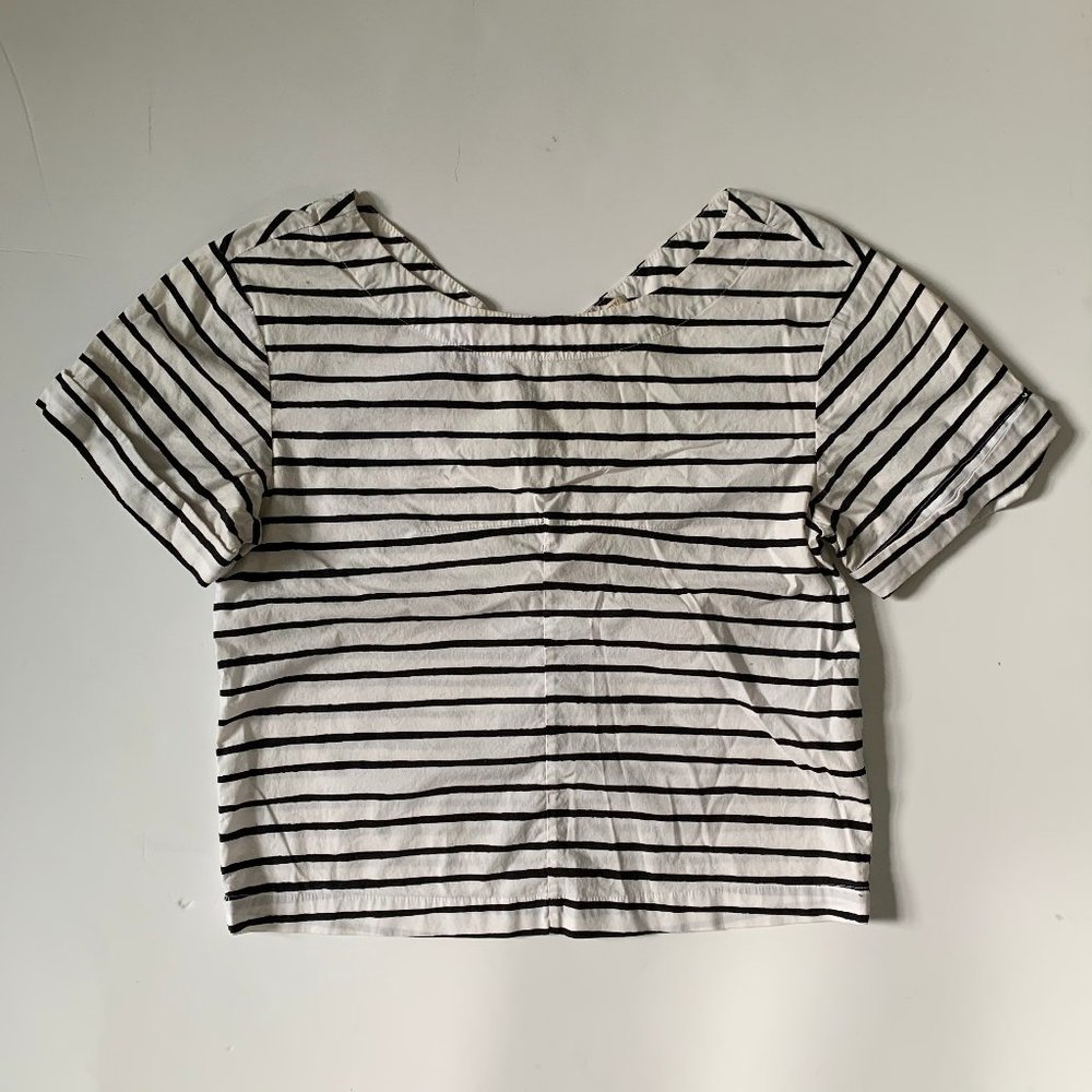 J Crew Striped Crop Top